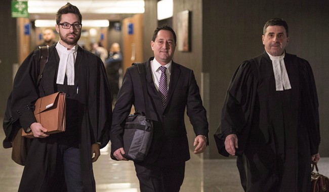 In this November 2016 file photo, Michael Applebaum is seen arriving at a Montreal courthouse. The former Montreal mayor was released from prison after serving one-sixth of his sentence. Tuesday, June 6, 2017.