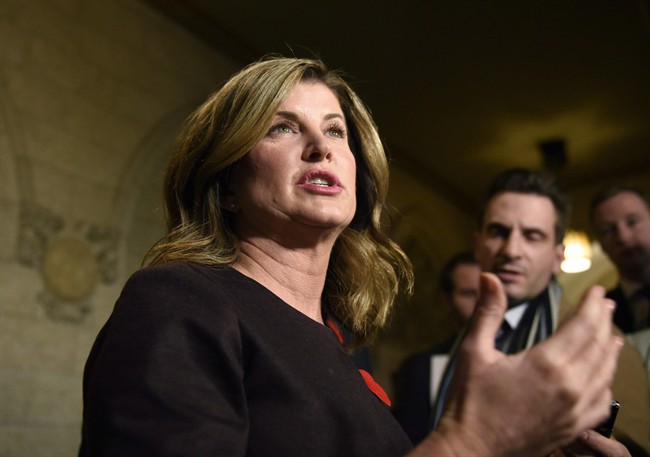 Former Interim Conservative leader Rona Ambrose Minister speaks to reporters on Parliament Hill, in Ottawa on Tuesday, November 1, 2016.