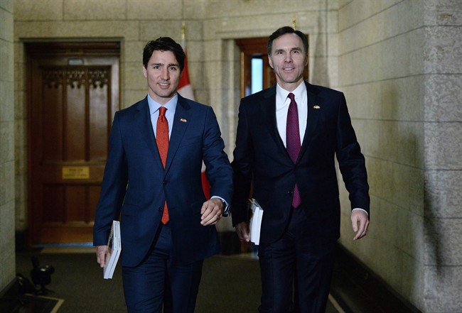 Prime Minister Justin Trudeau and Finance Minister Bill Morneau, in a March 22, 2016 file photo.