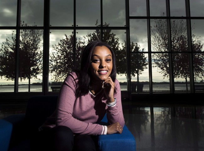 Canadian singer and songwriter Ruth Berhe, better known as Ruth B poses for a photograph in Toronto on Thursday, November 3, 2016. 