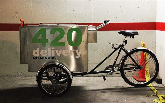 Victoria man arrested after pedalling marijuana vending cart around city - image