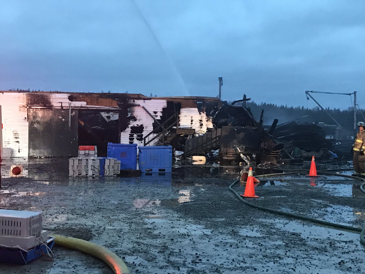 A fire destroyed the Capital Seafood fish plan in Eastern Passage.