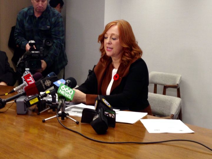 Diane Colley-Urquhart addressed controversy within the Calgary Police Service on Nov. 2, 2016.