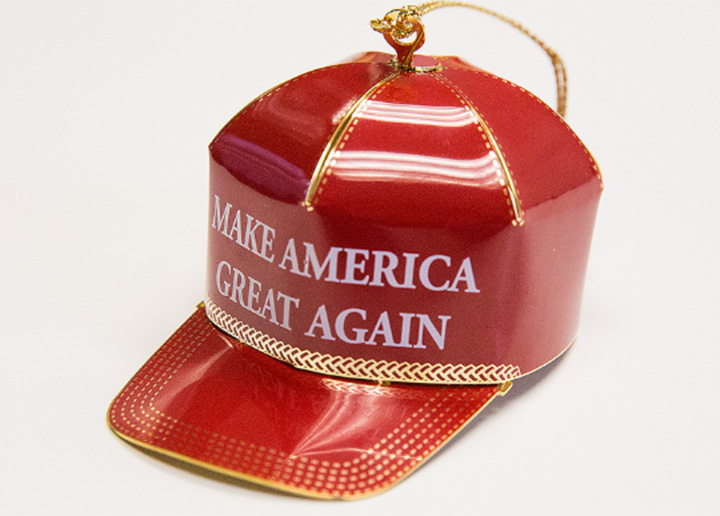 Donald Trump Christmas ornament .