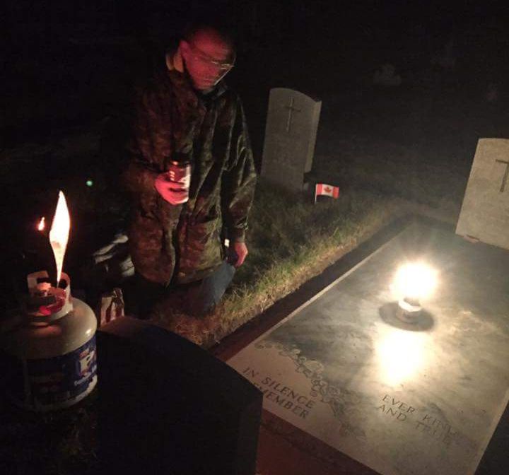 Eric Dahl finished his work at around 3 a.m. on Remembrance Day 2016.