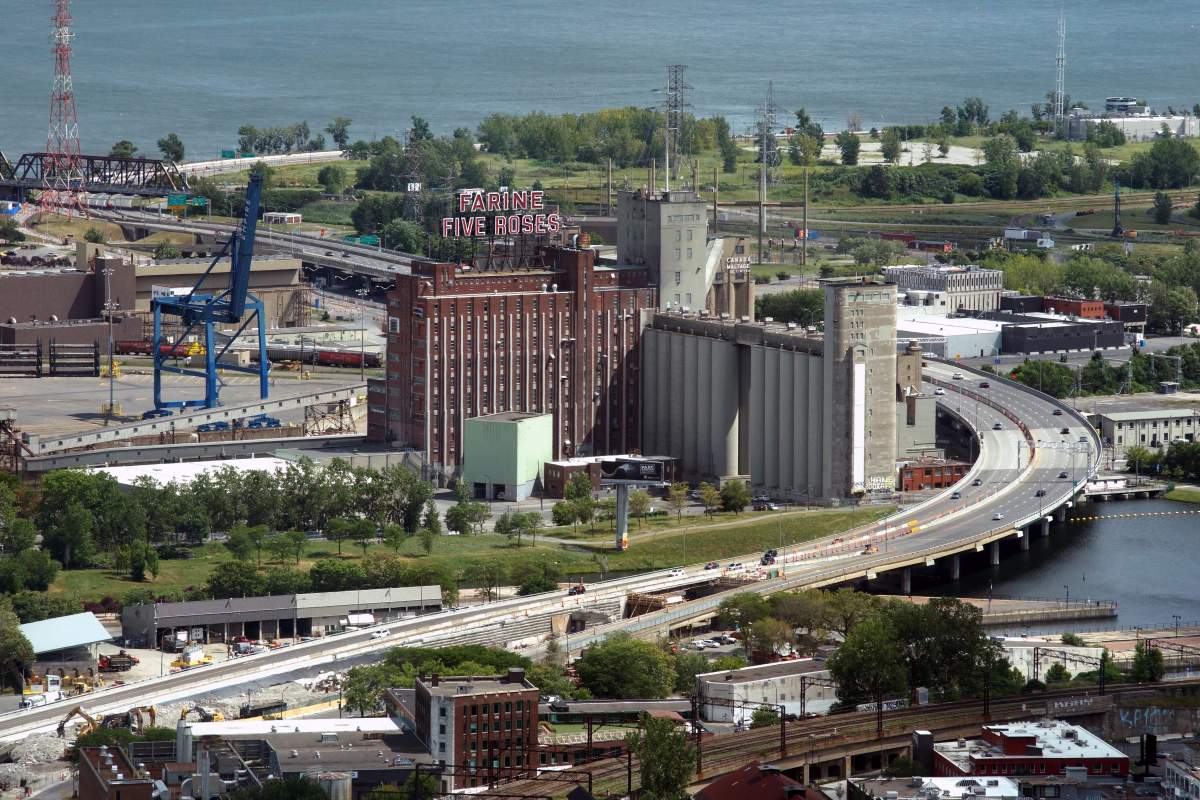 A view of factories in Montreal, Que., August 6, 2016.