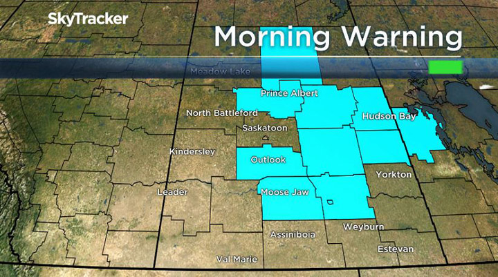 Environment Canada issues freezing rain warning for areas of Saskatchewan north, south and east of Saskatoon.