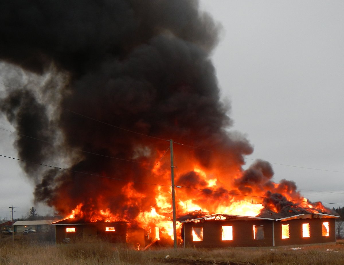 Garden Hill First Nation's band office was destroyed during a fire Monday. 