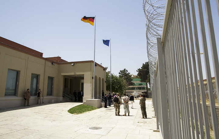 File photo of the German Consulate in Mazar-i Sharif, Afghanistan, which was attacked by a suicide bomber on Thursday, Nov. 10, 2016.