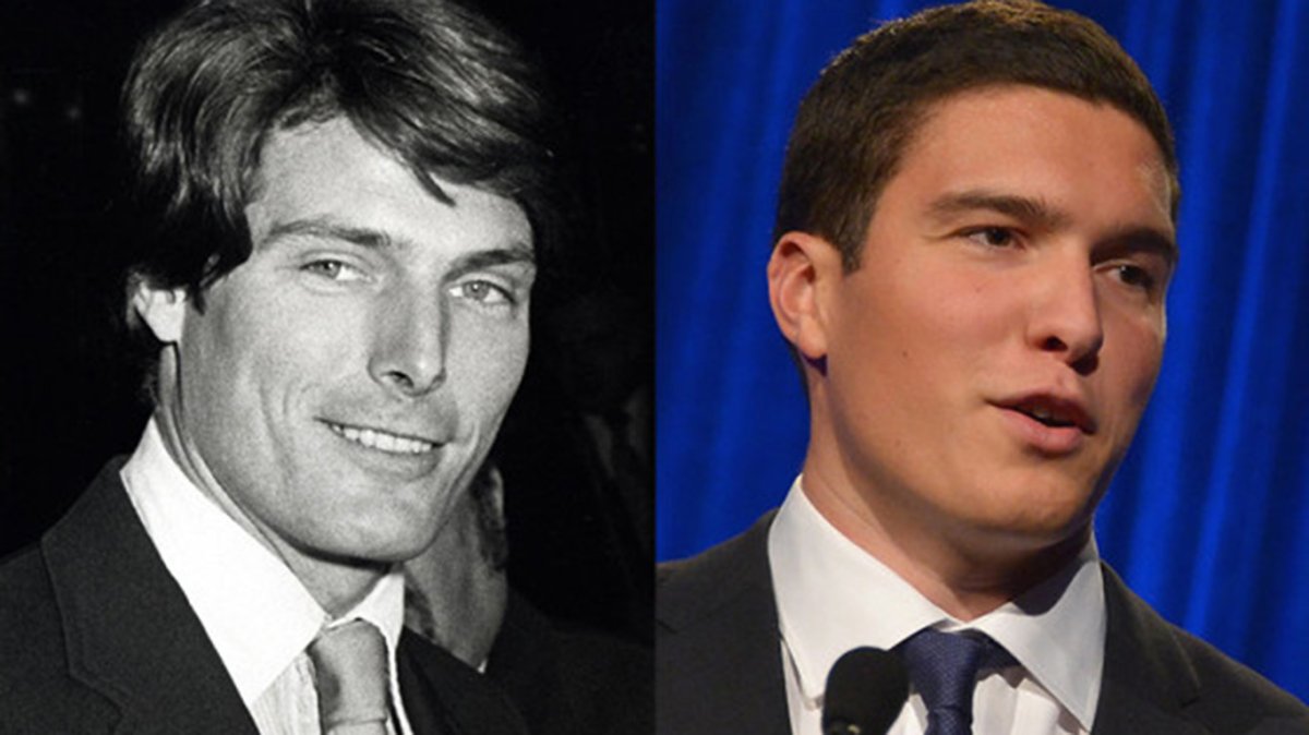 (L-R) Christopher Reeve and son Will Reeve.