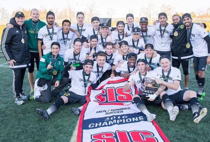 The University of Alberta Golden Bears' men's soccer team won their first national championship in a decade on Nov. 13, 2016 with a 1-0 win over the UQAM Citadins.