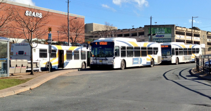 Halifax Transit buses are seen at the Mumford Terminal in 2016.