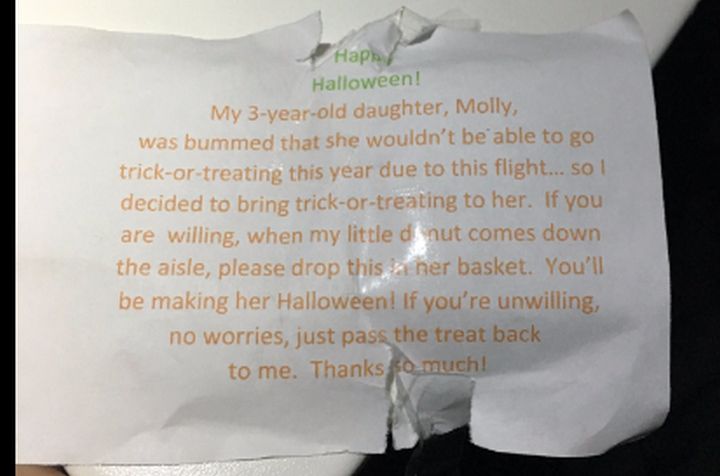 The note that went viral. A father made sure his daughter would have a Halloween to remember. 