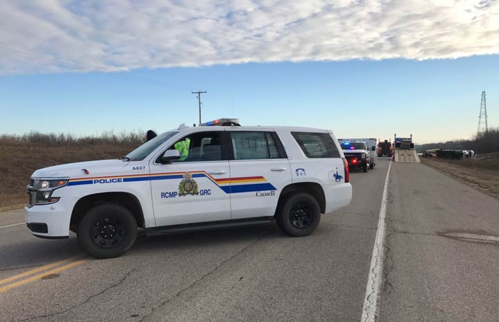 Emergency services were called to a two-vehicle crash early Sunday morning east of Saskatoon on Highway 5.