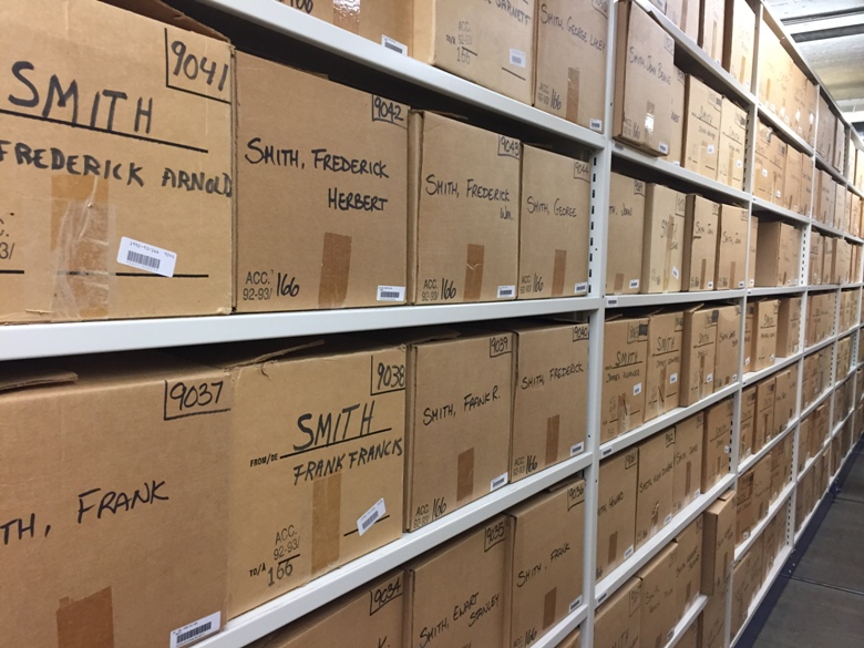 Servicemen and women with the last name ‘Smith’ take up almost an entire corridor of boxes in one vault.