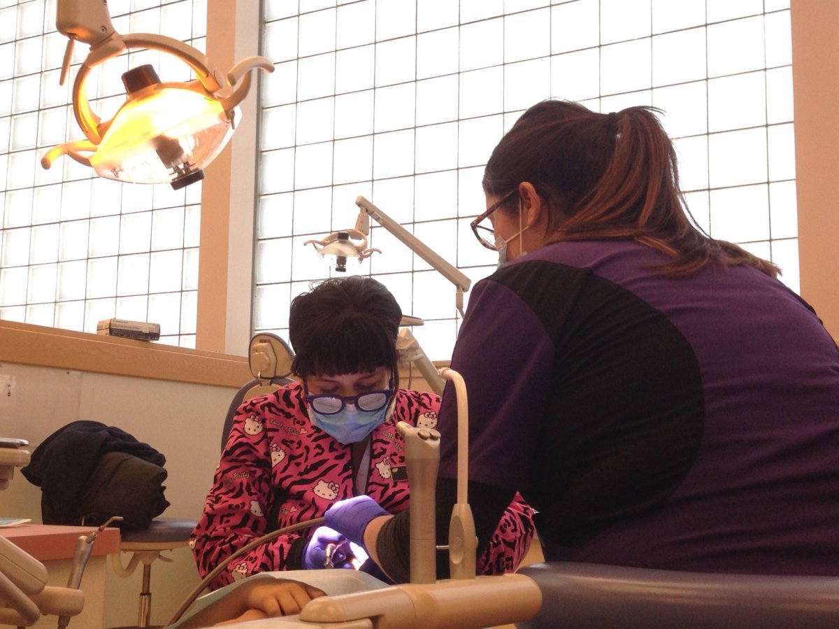 Hundreds of newcomers were given free dental care on Saturday. 