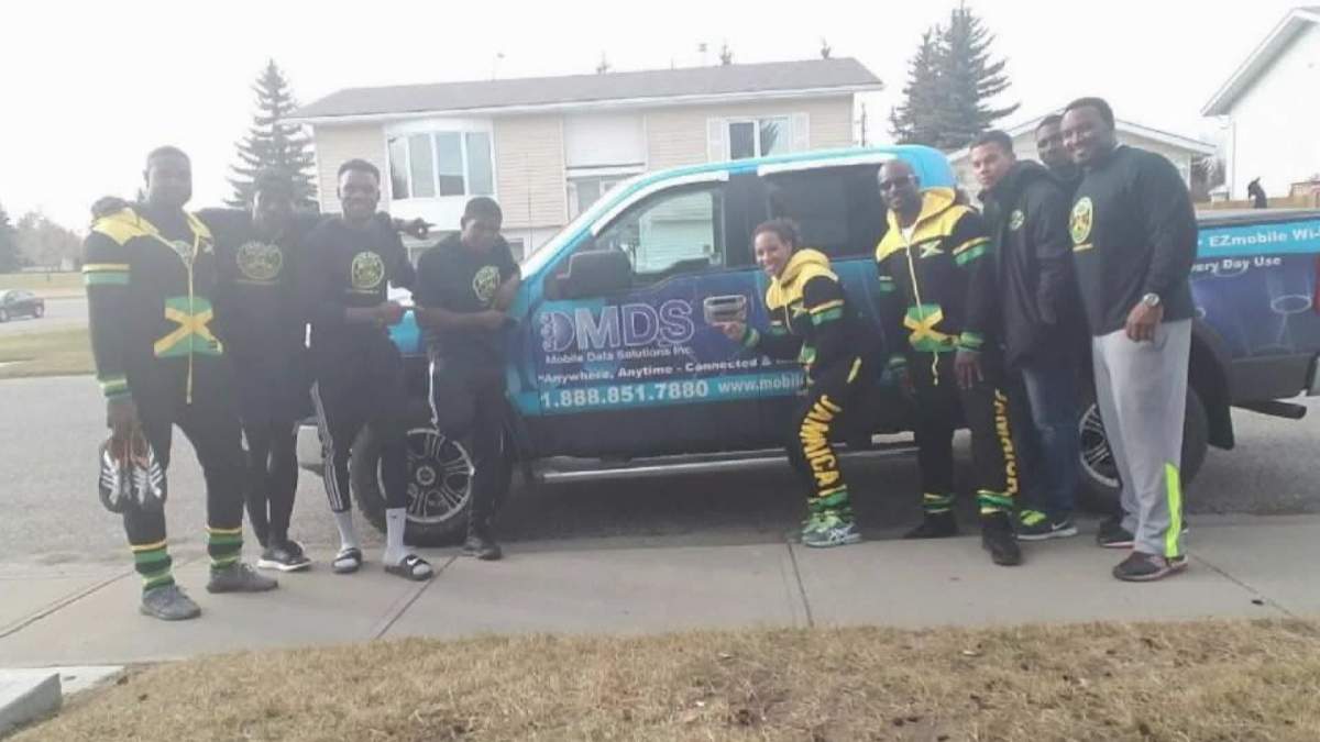 Kind Calgarian drives a dozen Jamaican Olympic bobsledders to race after van breaks down - image