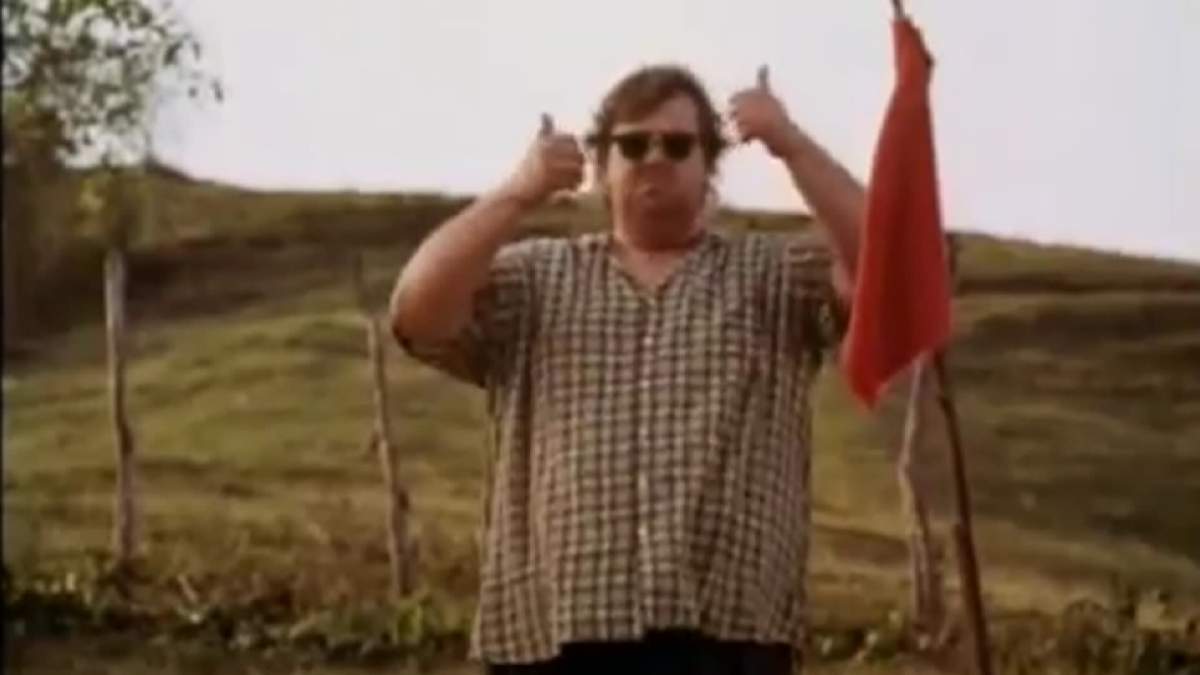 Actor John Candy as his character ‘Irv Blitzer’ in the movie Cool Runnings.