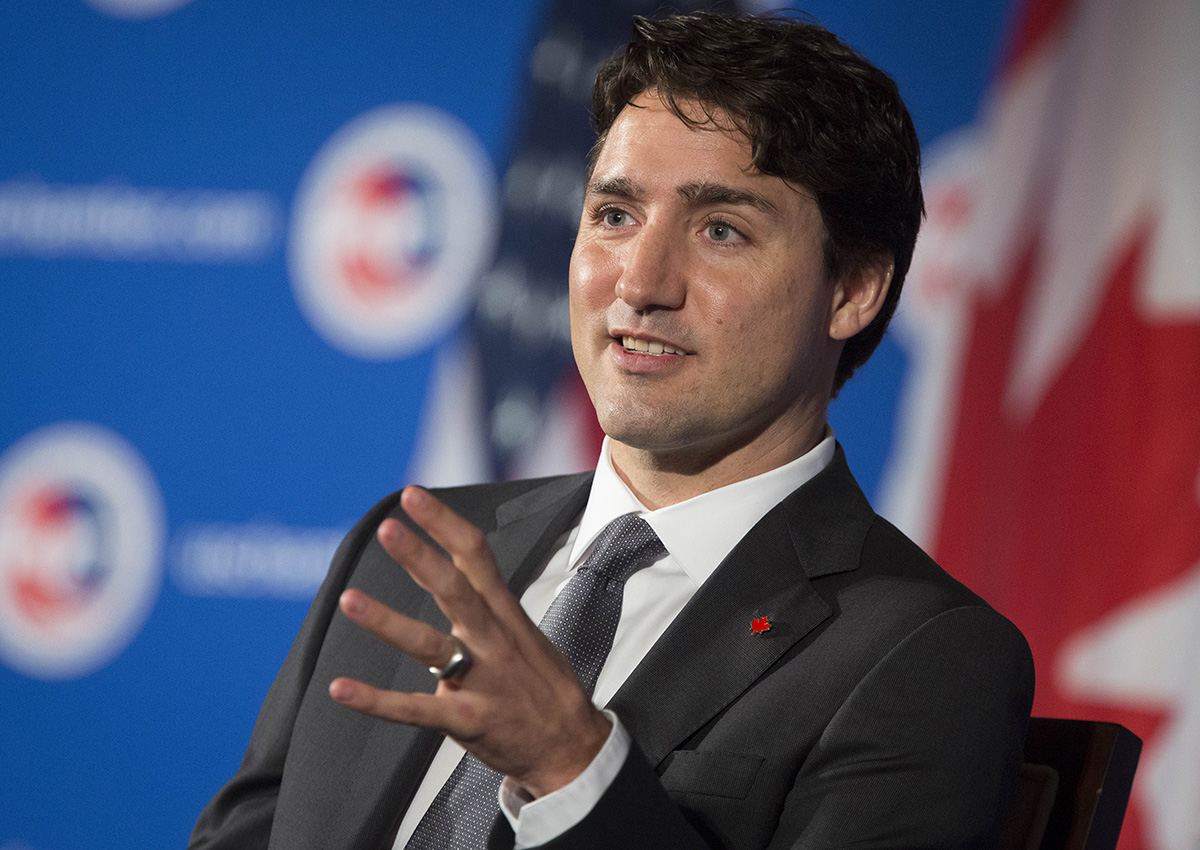 Canadian Prime Minister Justin Trudeau speaks at the U.S. Chamber of Commerce, March 31, 2016 in Washington, DC. 