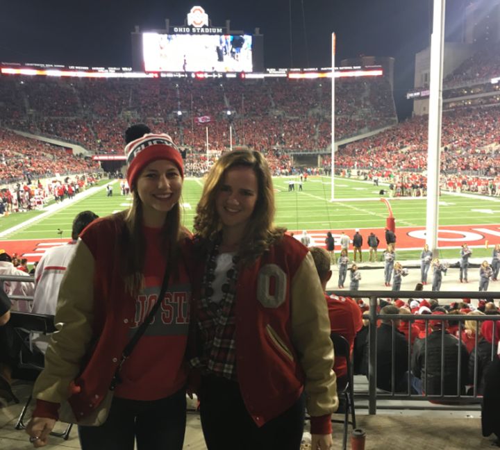Calgarian Krissy Irwin (right) is studying at Ohio State University and was on campus Monday morning when nine students were attacked.