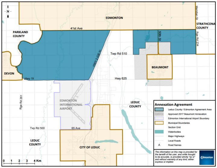 The City of Edmonton has reached an agreement with Leduc County to annex portions of the county.