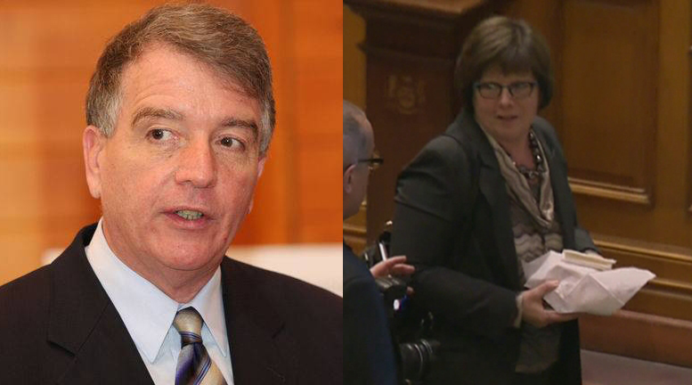 File photos of Gerry Lougheed and Patricia Sorbara.