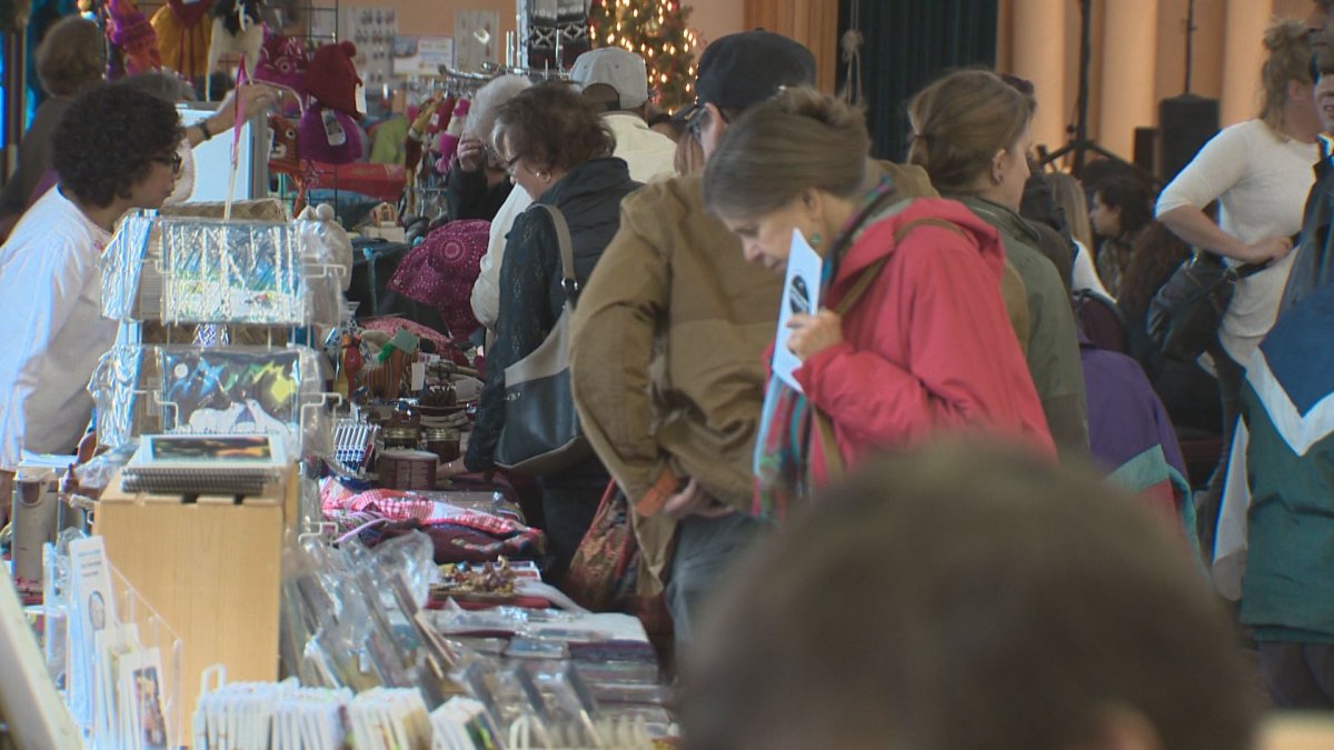 Hundreds attend the Just One World market.