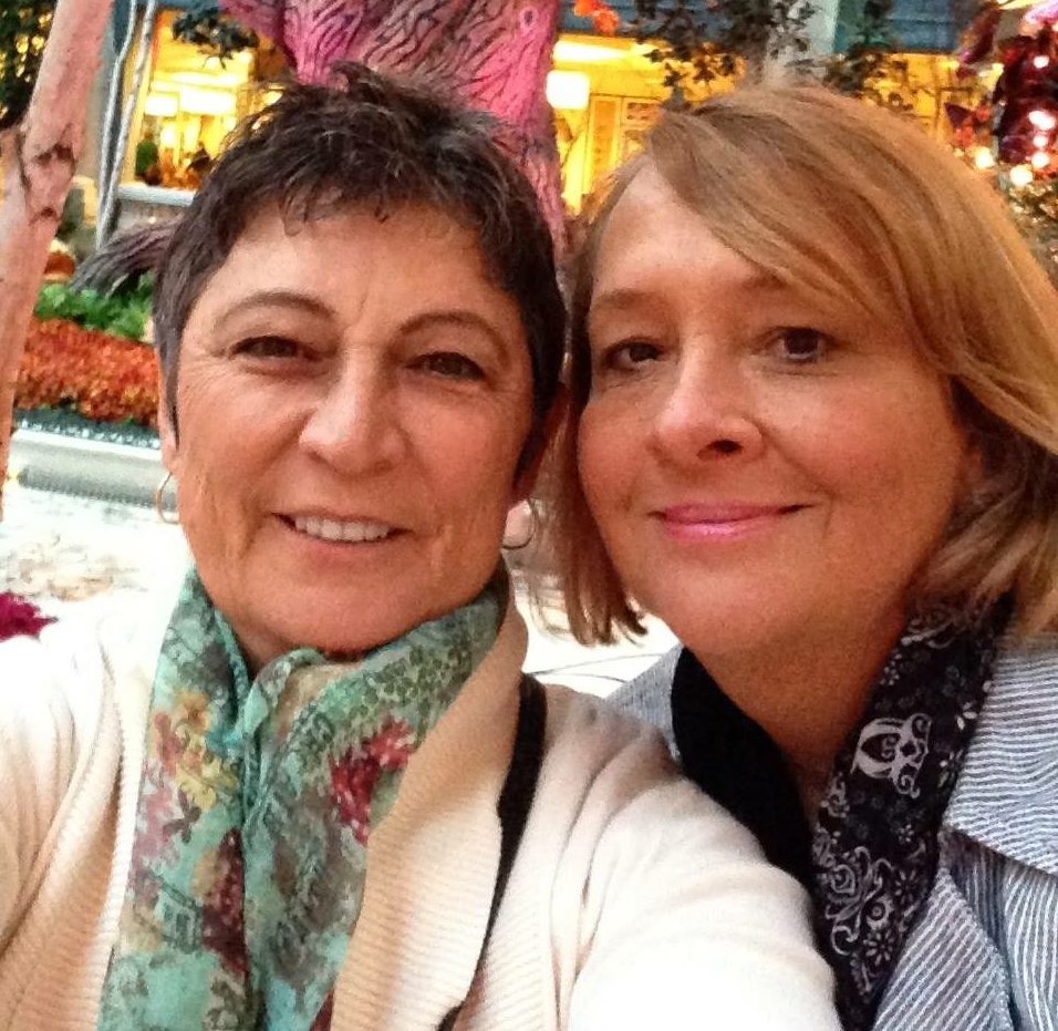 Julie Siri (left) and her partner Mary McAndrew. The couple currently lives in California and is in the midst of relocating to Toronto.