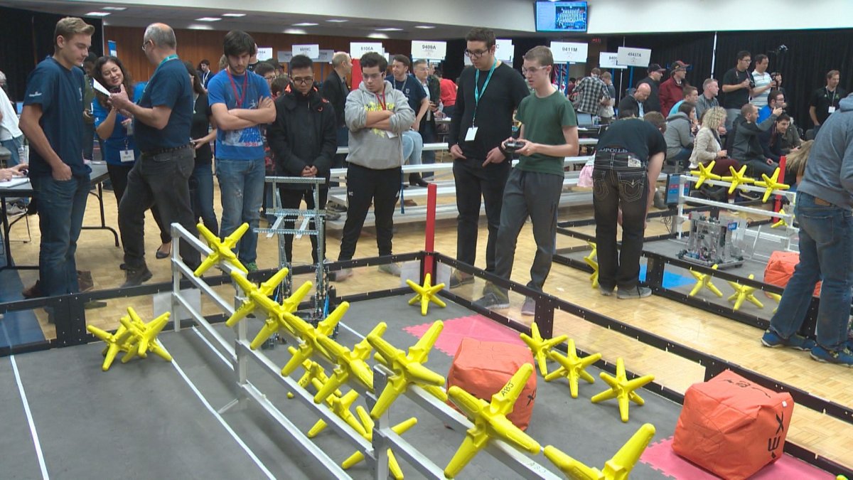 Students compete in the second annual Edmonton Regional VEX Competition, Saturday, Nov. 26, 2016. 