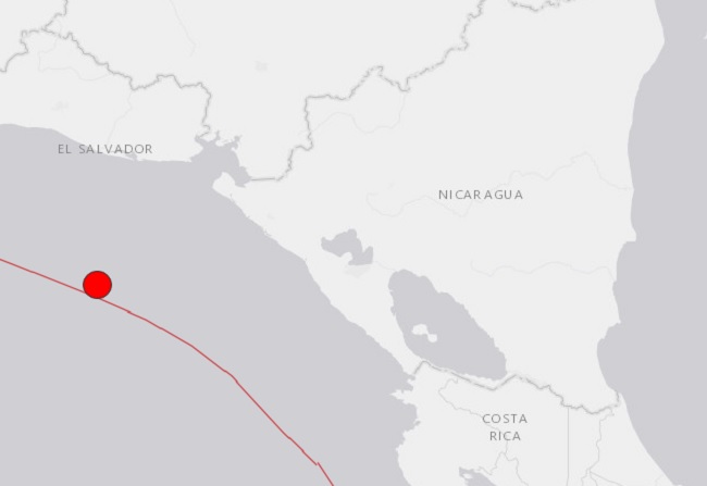 An earthquake has struck off the Pacific coast of Central America, prompting a tsunami warning in Nicaragua.