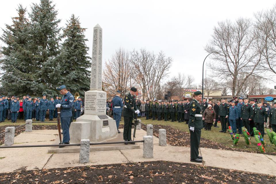 Remembrance Day ceremony at the Beverly Cenotaph November 11th, 2015.