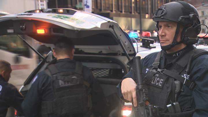 Five thousand NYPD officers will be deployed throughout the city which, according to police, is comparable to New Year's Eve.