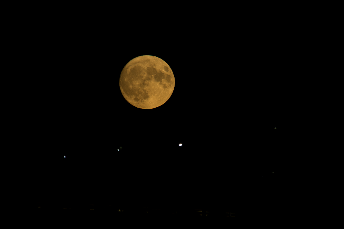 Supermoon over Saskatoon.