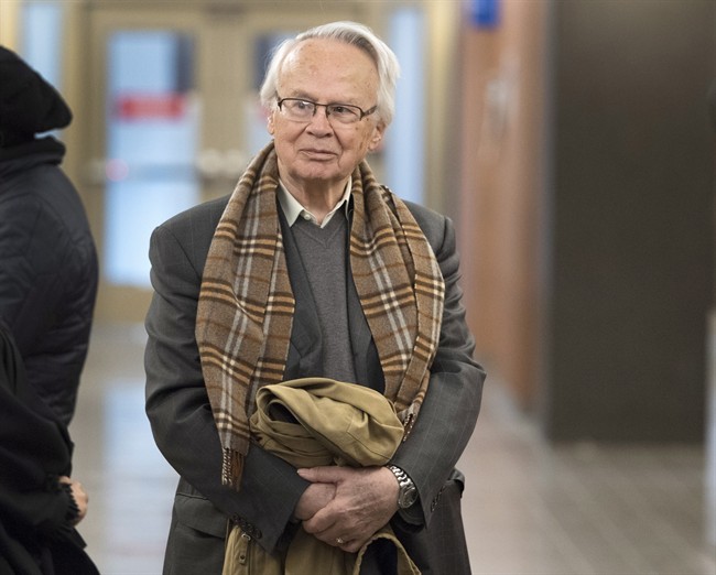 Former Liberal organizer Jacques Corriveau arrives to hear closing arguments in his trial on charges of influence peddling, money laundering and forgery, at the courthouse, Tuesday, October 25, 2016 in Montreal.