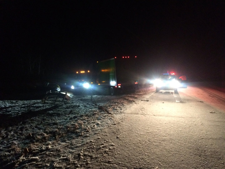 One person is dead following a head-on crash between a car and a semi on Highway 3 near Shellbrook, Sask.