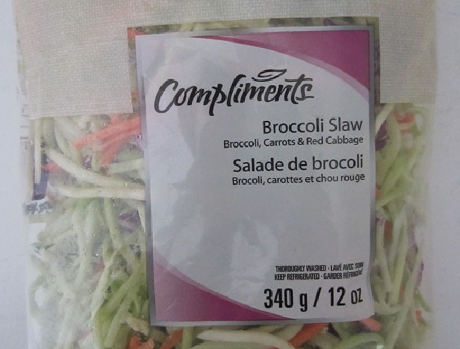 A recall has been issued for Compliments brand Broccoli Slaw over Listeria concerns.