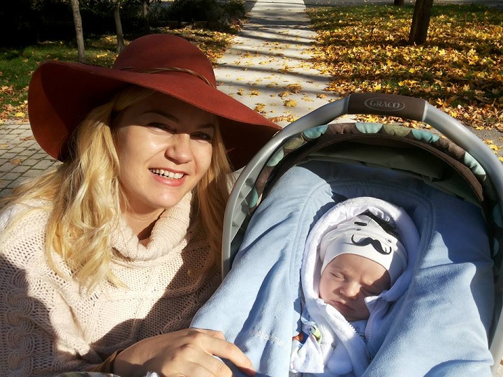 Susana Dumitru, 29, (left) and baby George (right) in a Facebook photograph.
