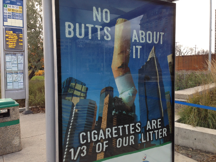 The ad on Main Street and Assiniboine Avenue.
