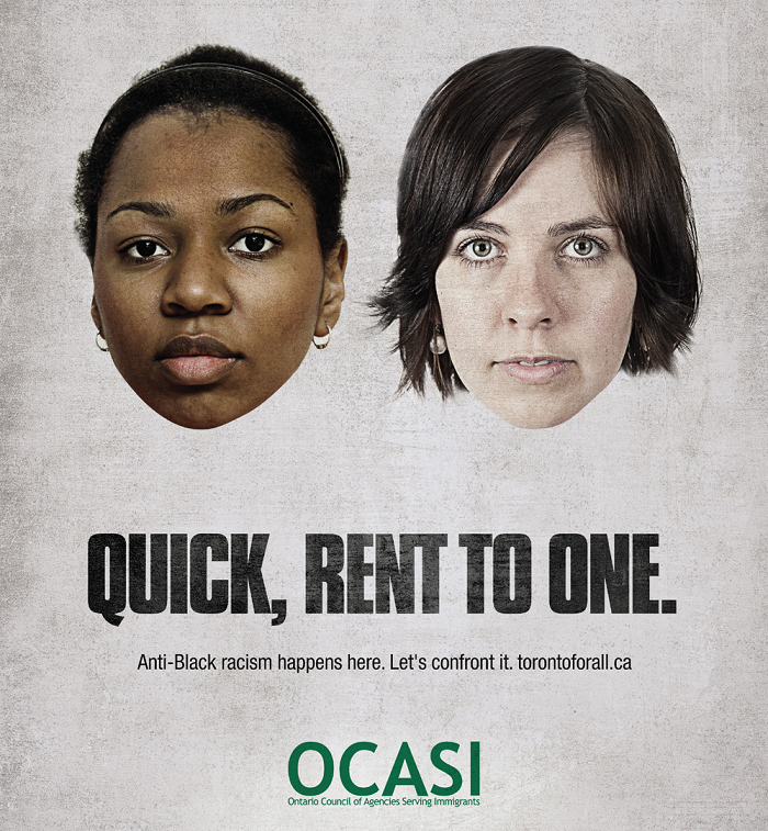 An example of a poster from the city's new anti-black racism campaign.