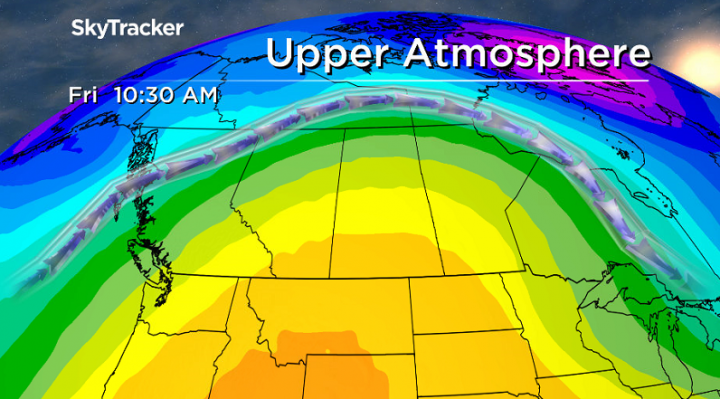 Upper ridge builds back in on Friday.
