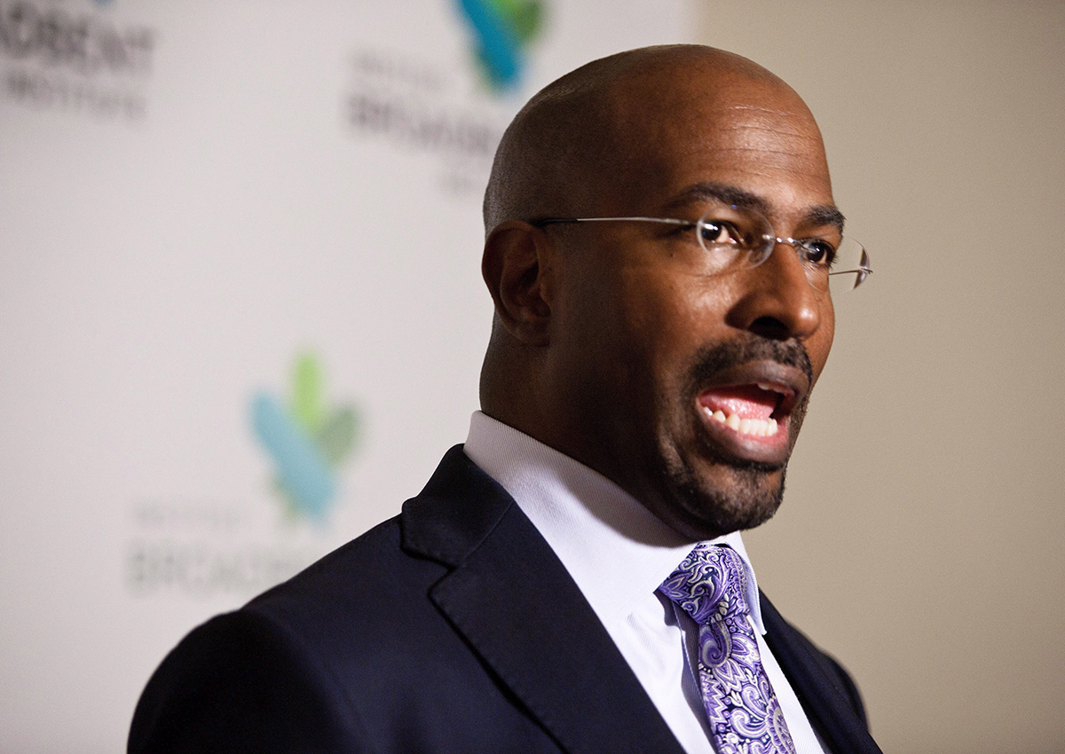 CNN political contributor Van Jones answered questions in advance of a keynote address at the Broadbent Institute's annual Progress Gala at the Art Gallery of Ontario in Toronto, Tuesday, November 22, 2016. 
