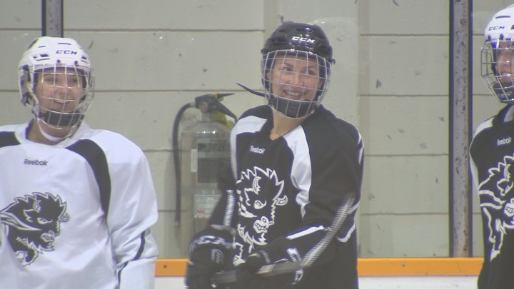 Manitoba Bisons forward Venla Hovi takes part in practice with the Manitoba Bisons.