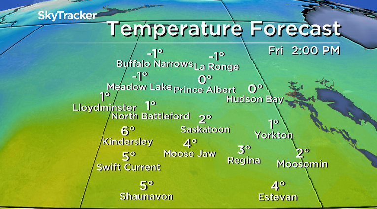 Temperatures will warm above 0 on Friday before a big cool down kicks in.