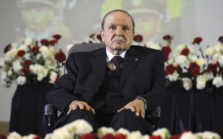 Algerian President Abdelaziz Bouteflika on April 28, 2014. Journalist Mohamed Tamalt was imprisoned for insulting the president and died Sunday from a hunger strike. 