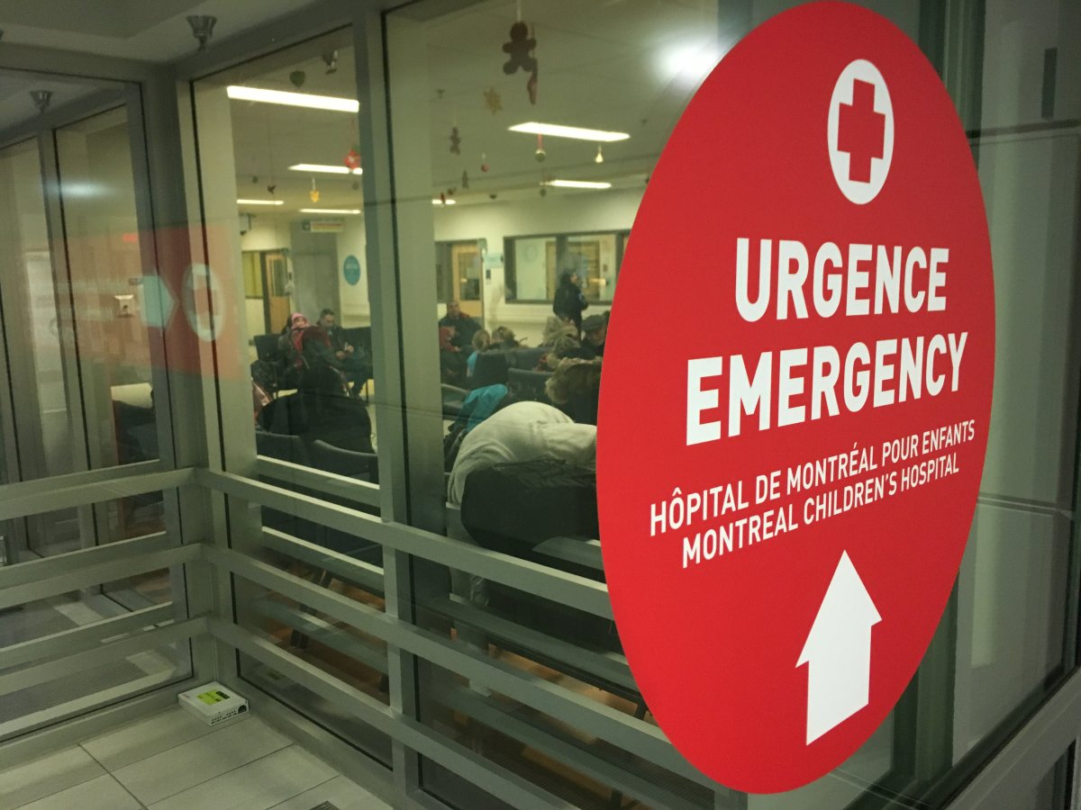 The Montreal Children's Hospital Emergency Department is overcrowded. Thursday December 29, 2016.