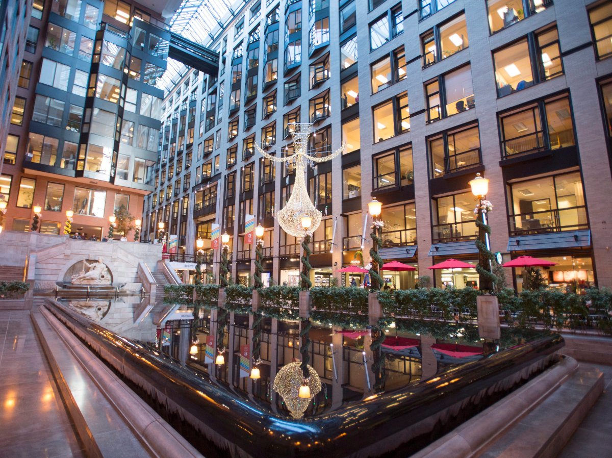 The atrium of the International Trade Center, which is one of many locations connected to the underground city network, is seen Friday, December 9, 2016 in Montreal.