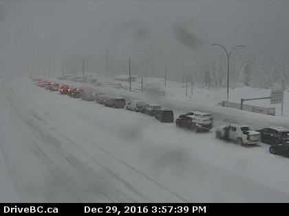 Hwy 5, northbound at Zopkios Rest Area, near the Coquihalla Summit looking north.