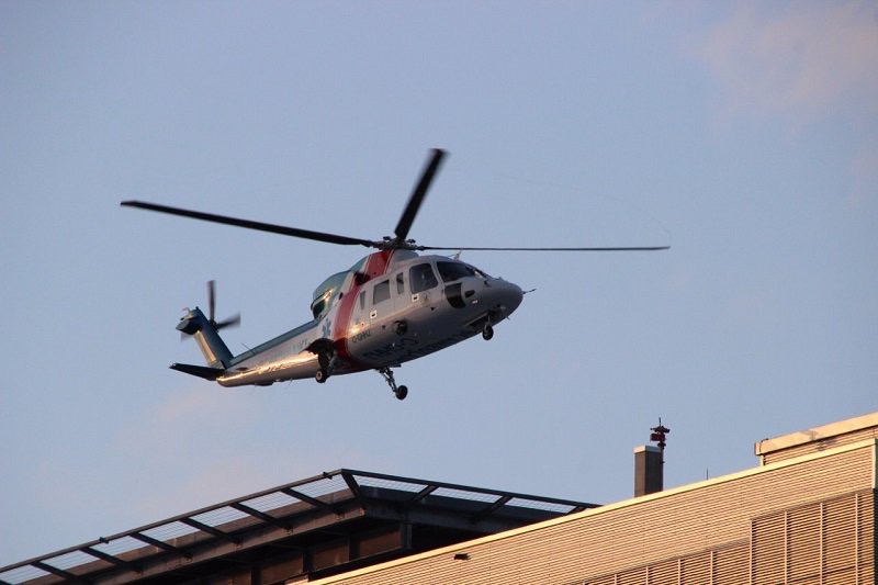 HeliJet BCAS Medevac doing landing and take off-testing at Surrey Memorial Hospital a few weeks ago.