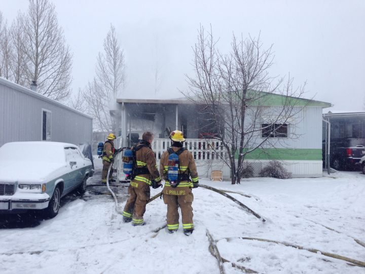 One man was injured after a fire at a mobile home in Arbour Lake Friday.