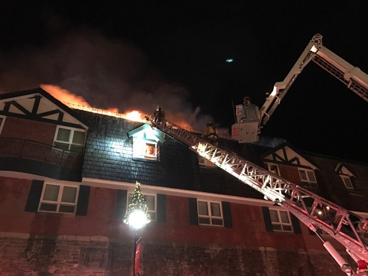 Canmore Fire-Rescue said it responded early Thursday morning to a structure fire at the Banff hotel.